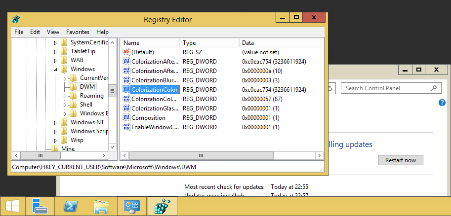Windows 8.1 change color of login screen